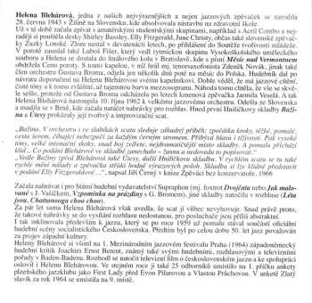 2CD Helena Blehárová: Jazzové Útesy (43 Originálních Nahrávek Z Let 1963 - 1990)