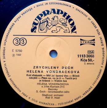 LP Helena Vondráčková: Zrychlený Dech