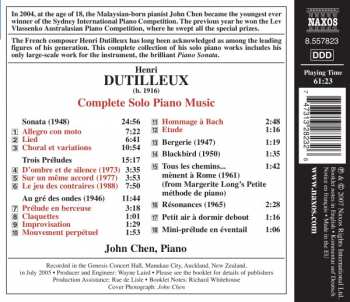 CD Henri Dutilleux: Complete Solo Piano Music