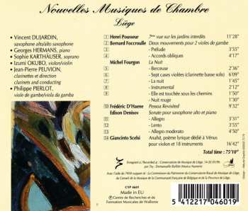 CD Giacinto Scelsi: Nouvelles Musiques de Chambre: Pousseur, Foccroulle, Fourgon, D'haene, Denisov Scelsi