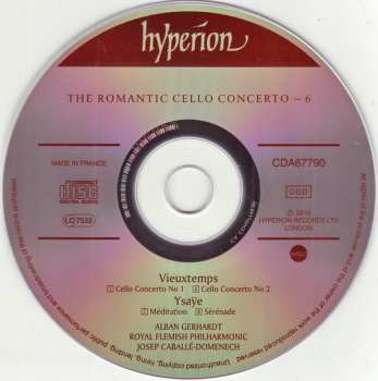 CD Alban Gerhardt: Cello Concerto No 1 Op 46 • Cello Concerto No 2 Op 50 • Méditation Op 16 • Sérénade Op 22