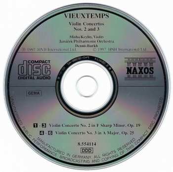 CD Henri Vieuxtemps: Violin Concertos Nos. 2 And 3