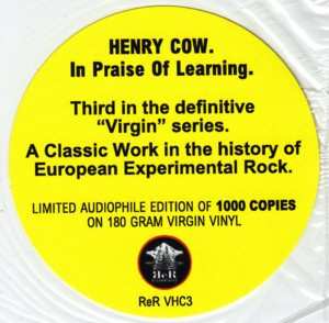 LP Henry Cow: In Praise Of Learning LTD