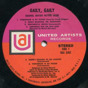 LP Henry Mancini: Gaily, Gaily (The Original Motion Picture Score)