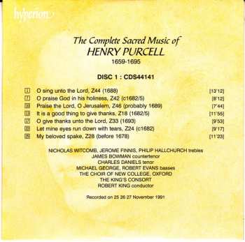 11CD/Doos Henry Purcell: The Complete Sacred Music Of Henry Purcell