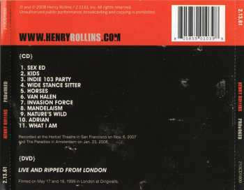 CD/DVD Henry Rollins: Provoked LTD