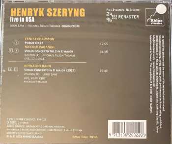 CD Henryk Szeryng: Live In USA