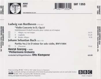 CD Johann Sebastian Bach: Violin Concerto / Partita No.2, BWV1004 – Chaconne