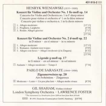 CD The London Symphony Orchestra: Violin Concertos Nos. 1 & 2, Ziegeunerweisen