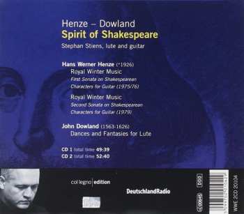 2CD John Dowland: Spirit Of Shakespeare