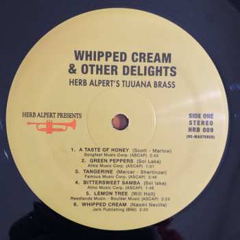 LP Herb Alpert & The Tijuana Brass: Whipped Cream & Other Delights