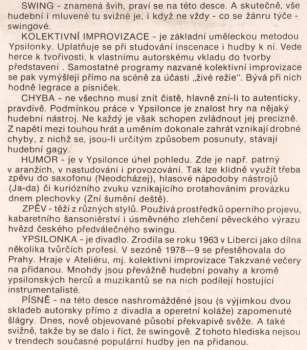 LP Herci Studia Ypsilon: Takzvaný (Swingový) Večer Na Přidanou