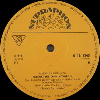 LP Miroslav Horníček: Herecké Historky Hovorů H