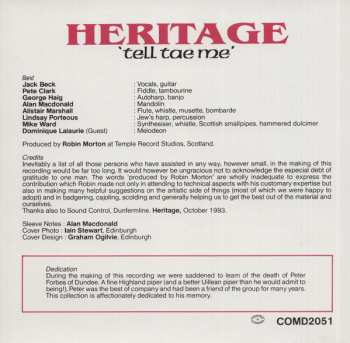 CD Heritage: Tell Tae Me (Music & Song From Scotland And Other Parts)