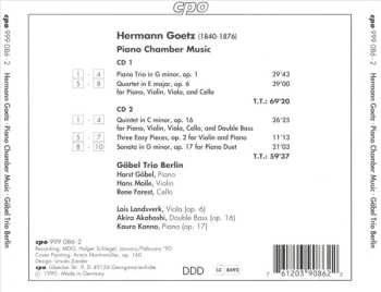 2CD Hermann Goetz: Piano - Chamber Music