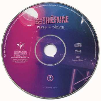 2CD Hubert Félix Thiéfaine: Paris-Zénith