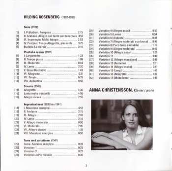 CD Hilding Rosenberg: Klavierwerke = Piano Pieces (Suite ∙ Plastiska Scener ∙ Sonatin ∙ Improvisationer ∙ Tema Med Variationer)