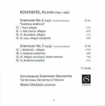 CD Göteborgs Symfoniker: Symphonies Nos 3 & 6 Semplice