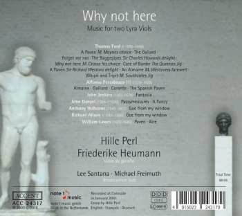 CD Hille Perl: Why Not Here. Musicke For Several Friends