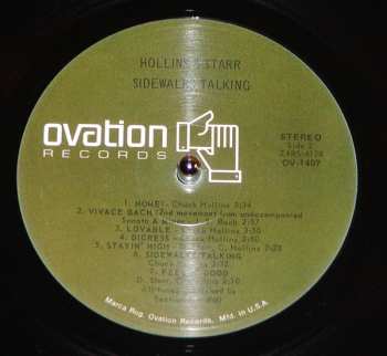 LP Hollins And Starr: Sidewalks Talking LTD