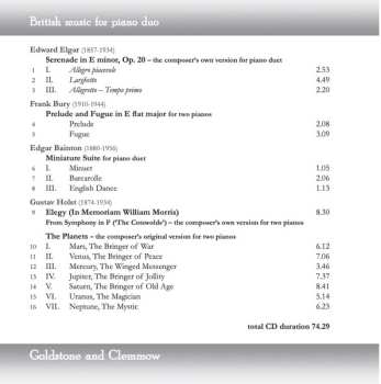 CD Gustav Holst: The Planets And Other British Piano Duos