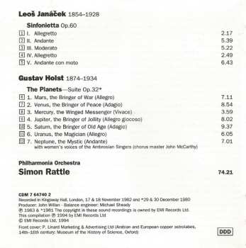 CD Philharmonia Orchestra: The Planets / Sinfonietta
