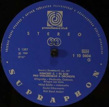 LP The Czech Philharmonic Orchestra: Violoncellové Koncerty