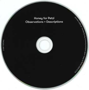CD Honey For Petzi: Observations + Descriptions