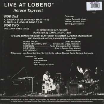 LP Horace Tapscott: Live At Lobero LTD