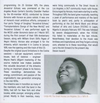 CD Horace Tapscott: Ancestral Echoes - The Covina Sessions, 1976