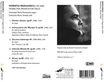 CD Horatiu Radulescu: Works For Organ & For Cello