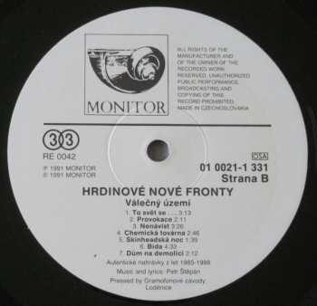 LP Hrdinové Nové Fronty: Válečný Území