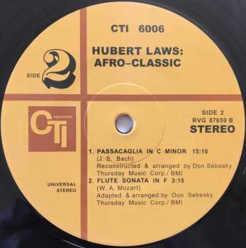 LP Hubert Laws: Afro-Classic