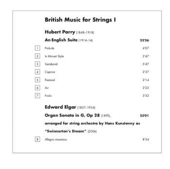 CD Sir Edward Elgar: British Music For Strings I