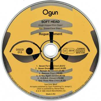 CD Hugh Hopper: Rogue Element