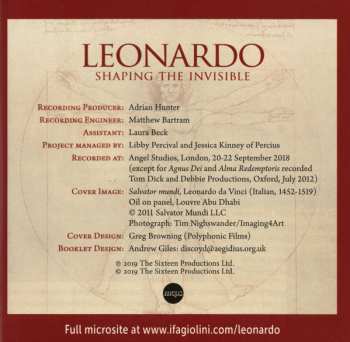 CD I Fagiolini: Leonardo (Shaping The Invisible)