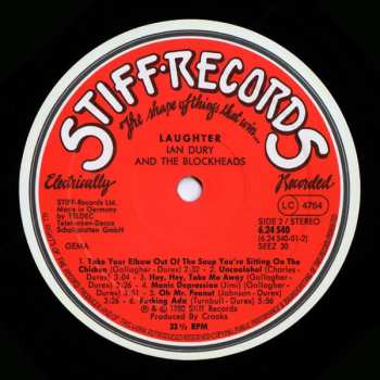 LP Ian Dury And The Blockheads: Laughter CLR