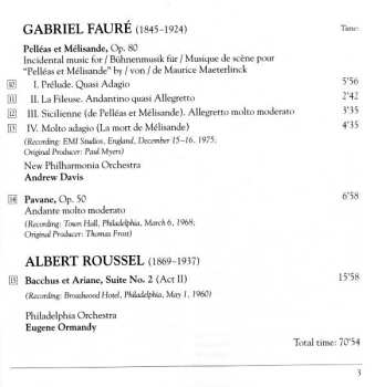 CD The Philadelphia Orchestra: Divertissement - Escales / Pavane - Pélleas Et Mélisande / Bacchus Et Ariane