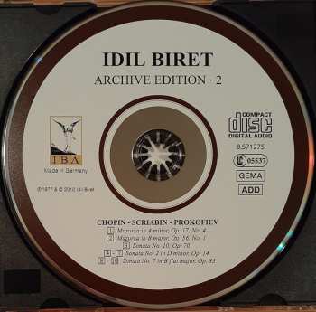 CD Sergei Prokofiev: Mazurka In A Minor, Op. 17, No. 4 - Mazurka In B Major, Op. 56, No. 1 / Sonata No. 10, Op. 70 / Piano Sonata No. 2 In D Minor, Op. 14 - Piano Sonata No. 7 In B Flat Major, Op. 83 (Direct To Disc Recordings)