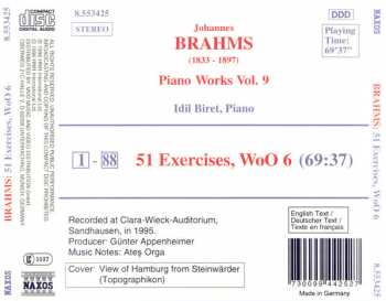CD Johannes Brahms: Piano Works Vol.9 51 Exercises WoO 6