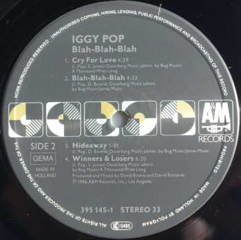 LP Iggy Pop: Blah-Blah-Blah