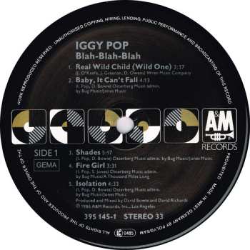 LP Iggy Pop: Blah-Blah-Blah