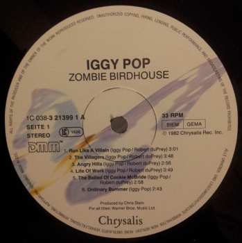 LP Iggy Pop: Zombie Birdhouse