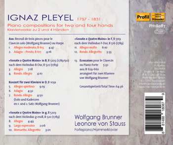CD Ignaz Pleyel: Piano Compositions For Two And Four Hands