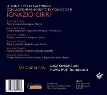 CD Sezione Aurea: Six Sonatas Op. 11