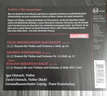 CD Franz Konwitschny: Konzert Für Violine Und Orchester E-Moll Op. 64  /  Konzert Für Violine Und Orchester Nr. 2 D-Moll, Op.22 / Konzert Für Zwei Violinen Und Orchester D-Moll, BWV 1044 DIGI