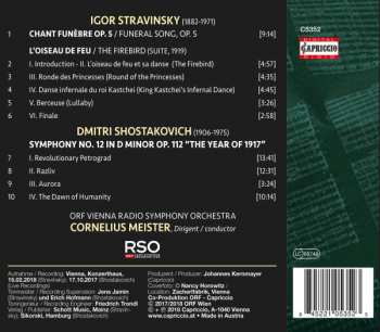 CD Igor Stravinsky: Chant Funèbre; L'Oiseau de Feu; Symphony No. 12 'The Year 1917