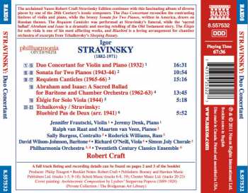 CD Igor Stravinsky: Duo Concertant / Sonata For Two Pianos / Requiem Canticles / Abraham And Isaac / Élégie / Bluebird