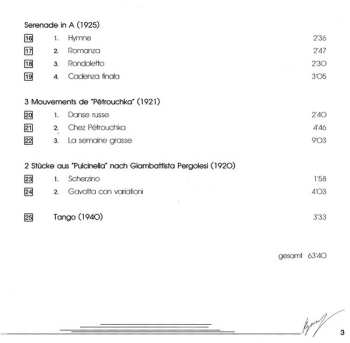 CD Igor Stravinsky: Klavierwerke