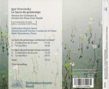 CD Igor Stravinsky: Le Sacre Du Printemps (Version For Orchestra & Version For Piano Four Hands)